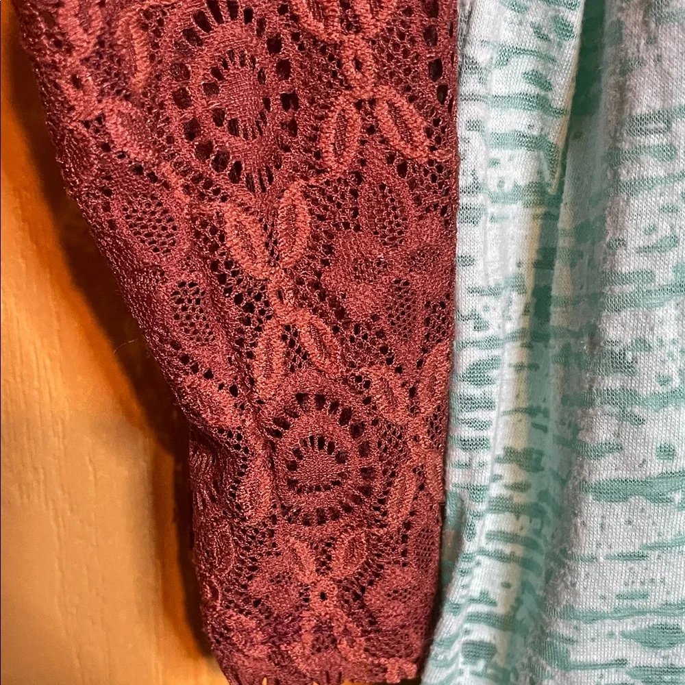 Bohemian Spirit Long Sleeve Tee in Turquoise and Brown - Picture 3 of 3